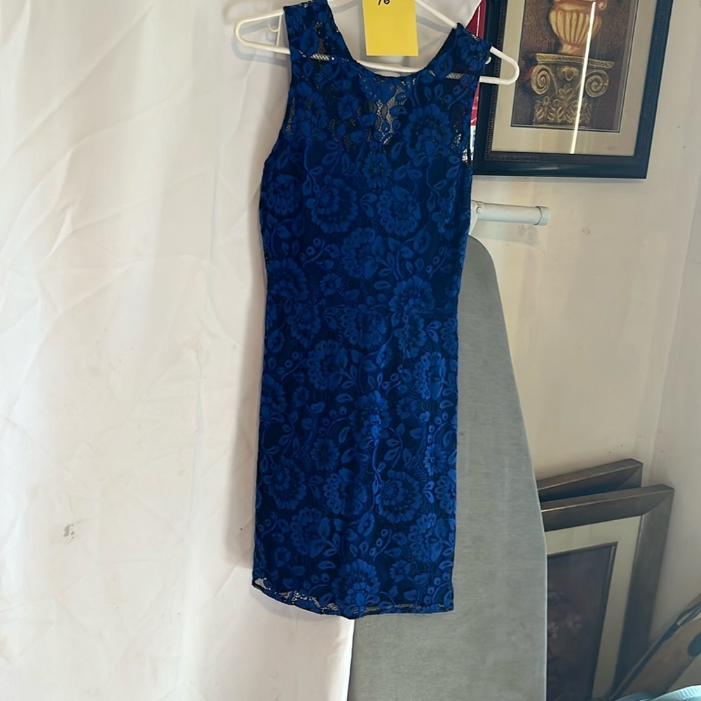 16 blue lace dress  size 0